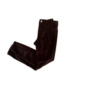 DL1961 anthropologie Women’s Margeaux Deep Purple Velvet skinny Pant